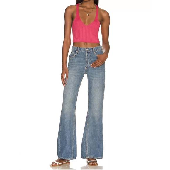 NEW FREE PEOPLE new dawn flare jean in belgrade blue - Picture 4 of 4